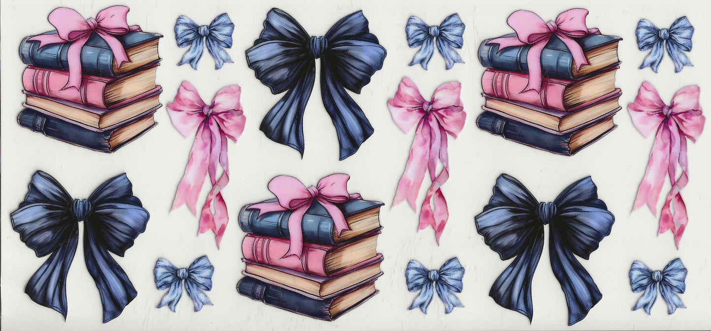 Occupation 30 - Reading (17) Books w/pink and blue ribbons
