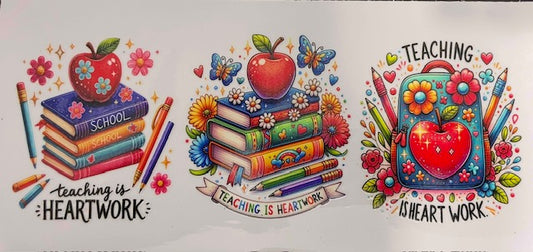 Teacher (red apple on left with flowers) - 130