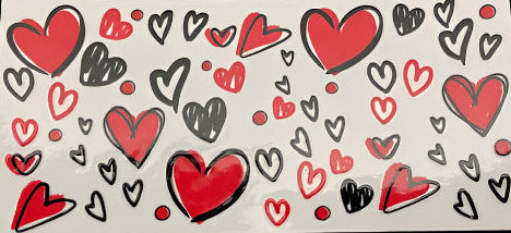 Red and Black hearts - 009