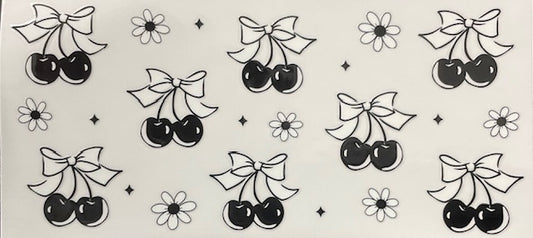 Black Cherries with White bows - 074