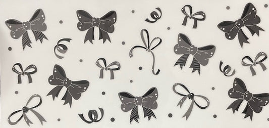Black bows with swirls - 070