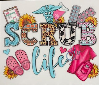 Scrub life (multiple nurse items) small - 064