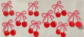 Red cherries w/pink bows - 060