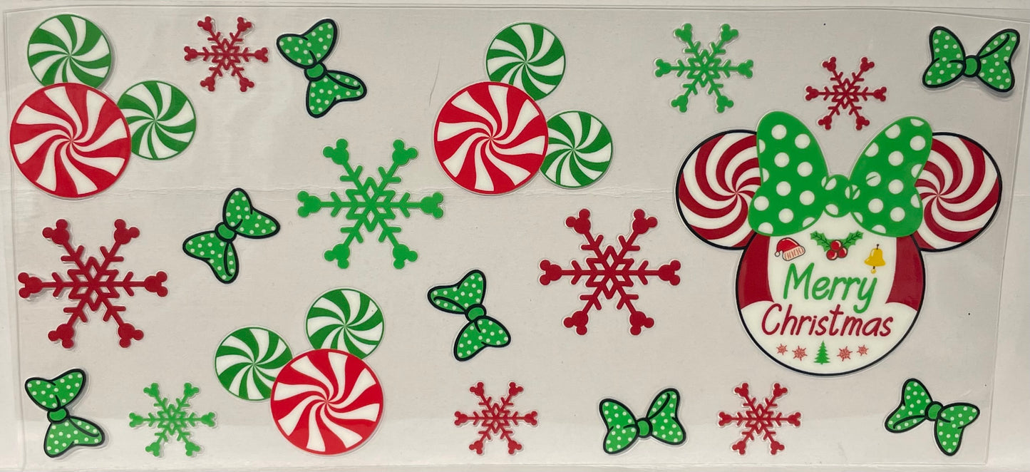 C5 - Red and Green Minnie Mouse Merry Christmas
