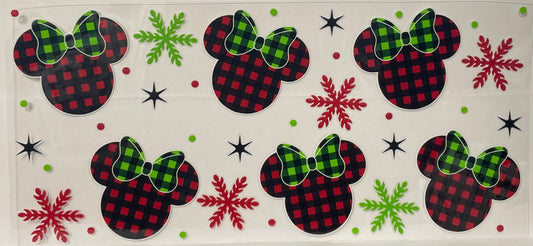 C9 - Minnie Red Plaid with Green Plaid Bow