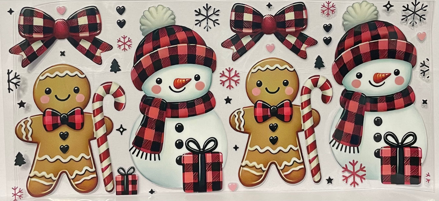 C58 - Gingerbread Men and Snowmen with blows