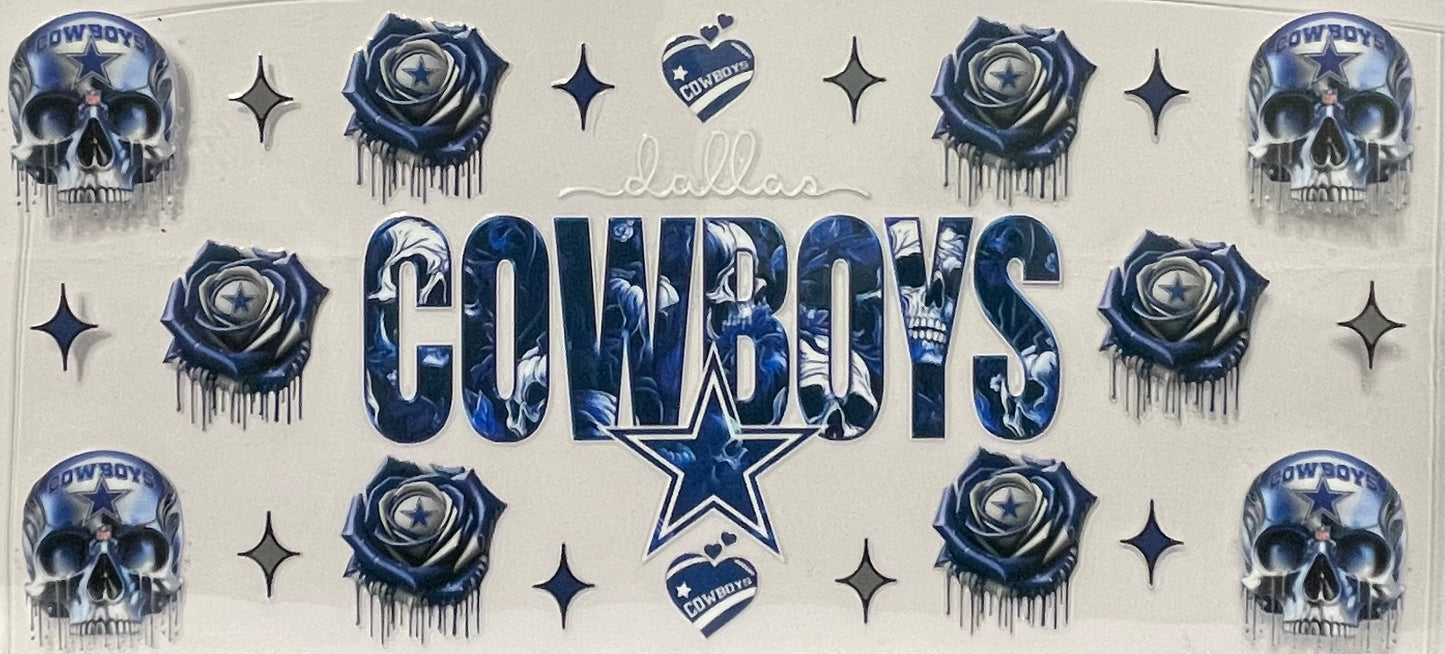 NFL4 - Cowboys small roses/skulls