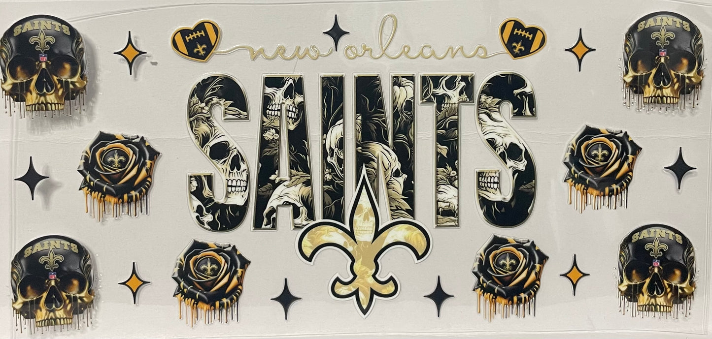 NFL11 - Saints small roses/skulls
