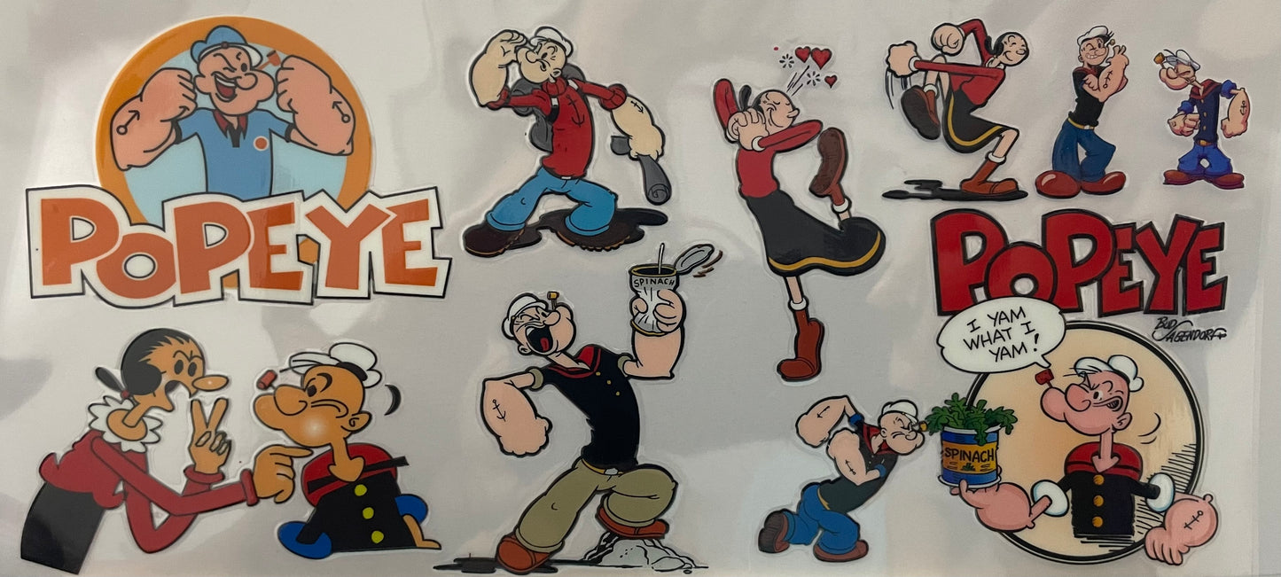 Popeye 07 - Popeye upper left in Orange