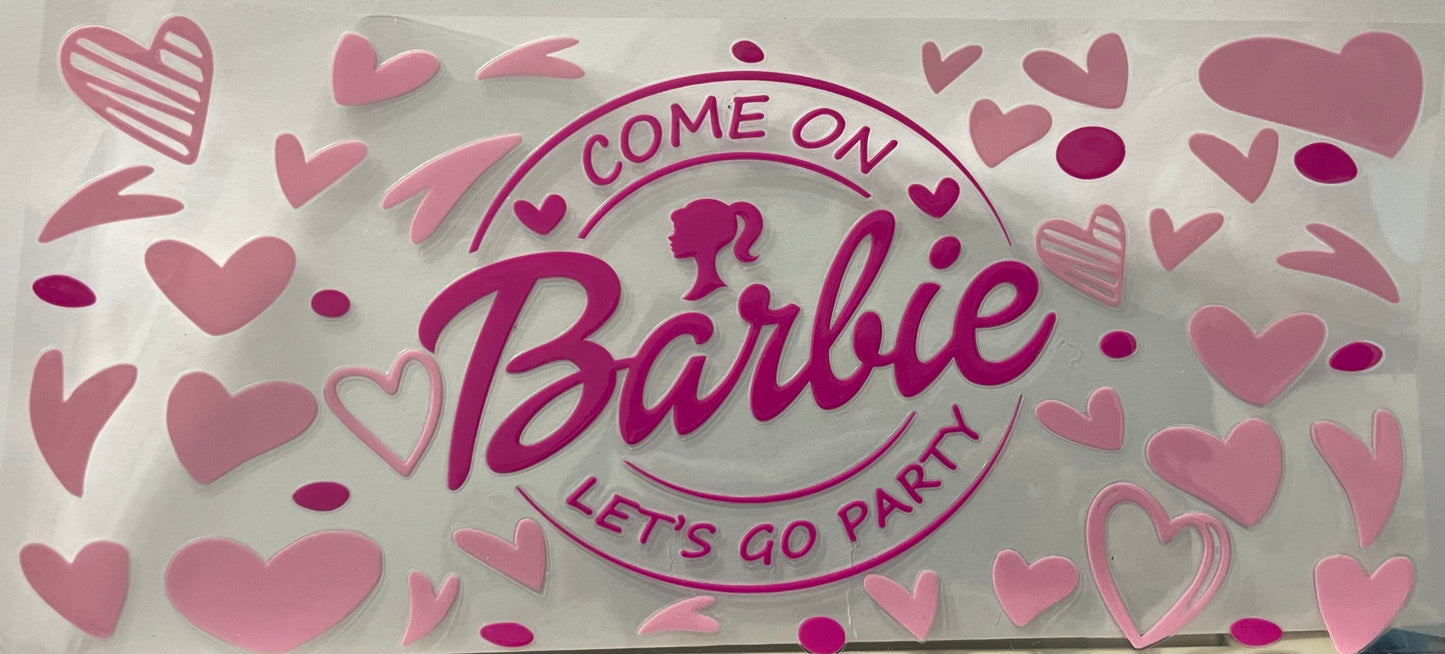 Barbie 12 - Barbie "Come On" pink hearts