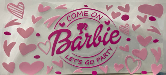 Barbie 12 - Barbie "Come On" pink hearts