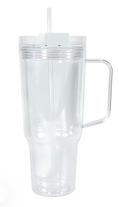 30 oz Acrylic snow globe tumbler